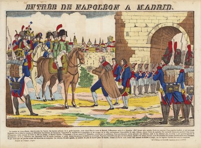 Intocht van Napoleon in Madrid door French School